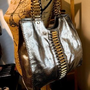 *SOLD Ted Baker London gorgeous gold leather tote!